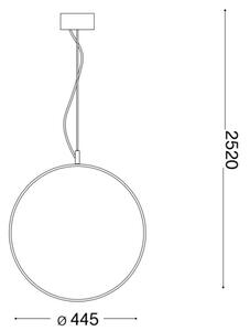 Ideal Lux - LED Пендел CIRCUS LED/29W/230V Ø 44 см CRI 90 черен