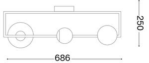 Ideal Lux - LED Полилей за повърхностен монтаж ANGOLO 3xG9/3W/230V черен
