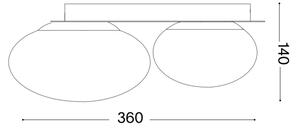 Ideal Lux - LED Плафониера NINFEA 2xGX53/9W/230V златист