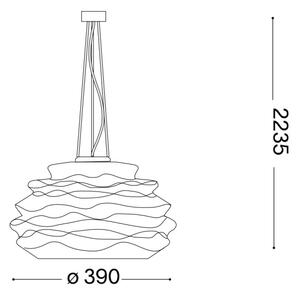 Ideal Lux - Пендел KARMA 1xE27/60W/230V Ø 39 см бял
