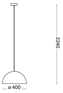 Ideal Lux - Пендел FOLK 1xE27/60W/230V Ø 40 см кафяв