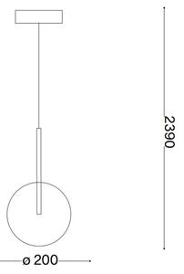 Ideal Lux - LED Пендел EQUINOXE 1xG4/2W/230V Ø 20 см месинг/опушен