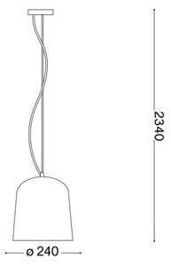 Ideal Lux - Пендел BISTRO 1xE27/60W/230V Ø 24 см опушен