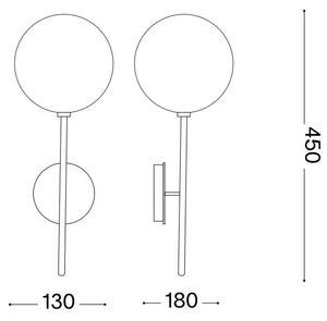 Ideal Lux - LED Аплик EQUINOXE 1xG4/2W/230V хром/опушен