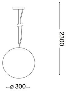 Ideal Lux - Пендел MAPA 1xE27/42W/230V Ø 30 см златист/опушен
