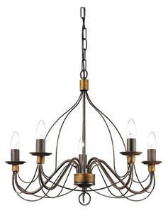 Ideal Lux - Пендел CORTE 5xE14/40W/230V Ø 54 см меден