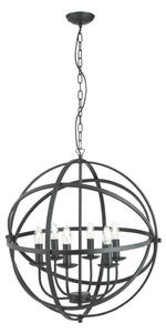 Searchlight 2476-6BK - Полилей на верига ORBIT 6xE14/60W/230V, черен