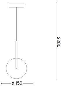 Ideal Lux - LED Пендел EQUINOXE 1xG4/2W/230V Ø 15 см хром/опушен