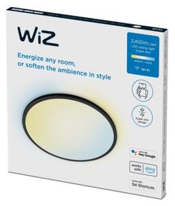 WiZ - LED Димируем плафон SUPERSLIM LED/22W/230V черен Wi-Fi