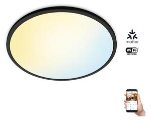 WiZ - LED Димируем плафон SUPERSLIM LED/22W/230V черен Wi-Fi