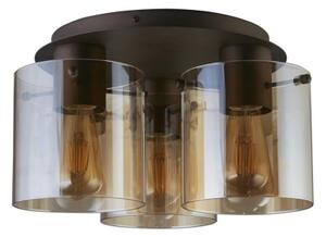 Searchlight 88911-3MO - Таванно осветително тяло SWEDEN 3xE27/60W/230V Ø 39 см кафяв/опушен