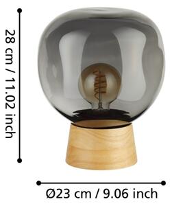 Eglo 390321 - Настолна лампа MAGACELA 1xE27/40W/230V опушен