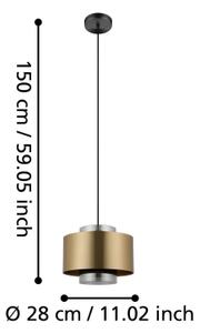 Eglo 390066 - Пендел DUGLIA 1xE27/40W/230V златист