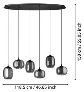 Eglo 390415 - LED Димируем пендел LARVA 6xLED/3,7W/230V 2700-6500K + д.у