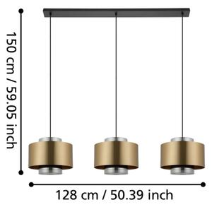 Eglo 390067 - Пендел DUGLIA 3xE27/40W/230V златист
