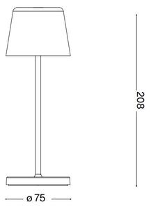Ideal Lux - LED регулируема настолна лампа CUTE LED/2,5W/3,7V IP65 бяла