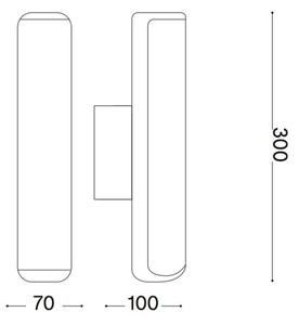 Ideal Lux - LED Екстериорен аплик ETERE LED/9,5W/230V 3000K IP44 черен