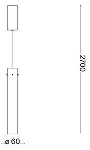 Ideal Lux - LED Пендел FLAM LED/10W/230V Ø 6 см CRI 90 сив