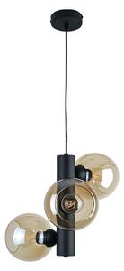 Пендел TUBE 3xE27/60W/230V черен/опушен бежов
