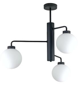Висящ полилей FLEX 3xE27/60W/230V черен/бял