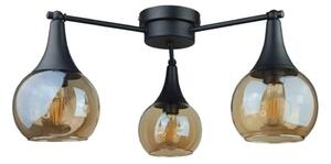 Полилей за повърхностен монтаж STAR 3xE27/60W/230V черен/опушен бежов
