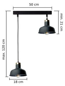 Пендел HEBE 2xE27/60W/230V черен
