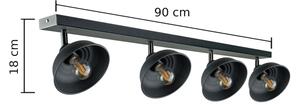 Спот FAUN 4xE27/60W/230V черен