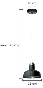 Пендел HEBE 1xE27/60W/230V черен