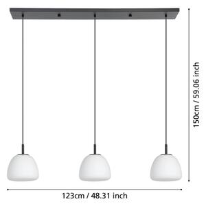 Eglo 390202 - Пендел BALMES 3xE27/40W/230V
