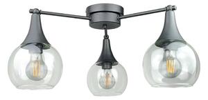 Полилей за повърхностен монтаж STAR 3xE27/60W/230V черен/прозрачен