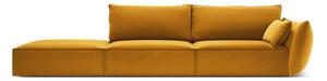 Кадифен диван в цвят горчица десен ъгъл 264 cm Vanda – Mazzini Sofas