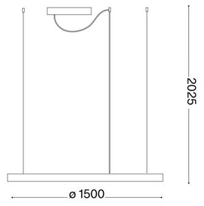 Ideal Lux - LED полилей на кабел ORACLE SLIM LED/83W/230V 2700K пр. 150 cm бял