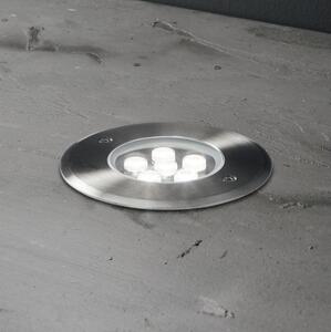 Ideal Lux - LED Лампа за алея FLOOR LED/6W/230V Ø 12 см CRI 90 IP67 хром