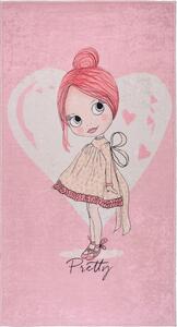 Розов детски килим подходящ за пране 80x120 cm Pretty Girl – Vitaus
