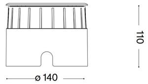 Ideal Lux- LED Лампа за алея FLOOR LED/12W/230V Ø 14 см CRI 90 IP67 хром