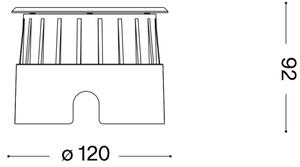 Ideal Lux - LED Лампа за алея FLOOR LED/6W/230V Ø 12 см CRI 90 IP67 хром