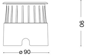Ideal Lux - LED Лампа за алея FLOOR LED/3W/230V Ø 9 см CRI 90 IP67 хром