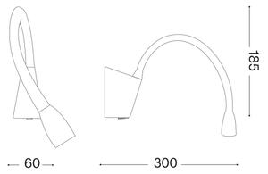 Ideal Lux - LED Гъвкава малка лампа GOOSE LED/3W/230V CRI 90 бял
