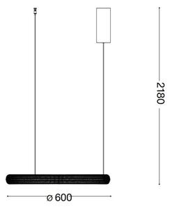 Ideal Lux - LED Пендел MIRACLE LED/37W/230V Ø 60 см CRI 90 матов хром