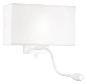 Ideal Lux - LED Гъвкав аплик HOTEL 1xE27/60W/230V + LED/1,5W бял