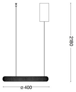 Ideal Lux - LED Пендел MIRACLE LED/25W/230V Ø 40 см CRI 90 матов хром
