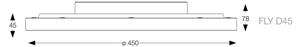 Ideal Lux-LED Плафониера FLY LED/26W/230V 2700K Ø 45 см CRI90 IP40 черен
