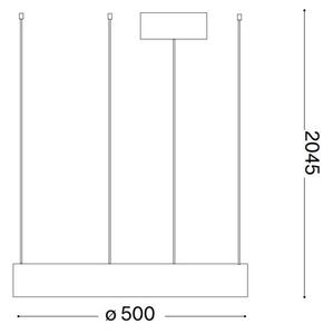 Ideal Lux - LED Пендел ORACLE LED/28W/230V 3000K Ø 50 см CRI 90 бял
