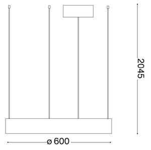 Ideal Lux - LED Пендел ORACLE LED/33W/230V 3000K Ø 60 см CRI 90 бял