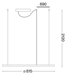 Ideal Lux - LED Пендел HULAHOOP LED/39W/230V 3000K Ø 81,5 см CRI90 бял