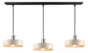 Полилей на кабел LATTE 3xE27/60W/230V бежов/черен/златист