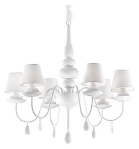Ideal Lux - Пендел BLANCHE 6xE14/40W/230V Ø 75 см бял