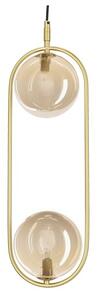 Пендел CORDEL 2xG9/28W/230V месинг/опушен бежов