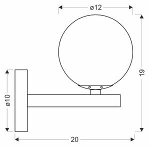 Аплик KAMA 1xG9/28W/230V черен/опушен черен