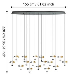 Eglo 390343 - LED Димируем пендел DRACERA 17xLED/2,3W/230V 3000K